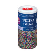 Glitter, Multi-Color, 4 oz. Per Jar, 6 Jars by SPECTRA – Plastic, Multi, Pack of 6, Model PAC91690-6