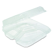 Pactiv YCI81123 Clearview SmartLock Food Containers – 3-Comp., 8 13/64x8 11/32x2 29/32 (Case of 200)