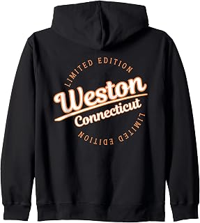 Retro Athletic Weston CT Apparel Zip Hoodie
