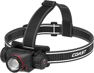 Coast XPH40R 3000 Lumens Voice-Controlled USB-C Rechargeable LED Headlamp, 7 Light Modes, Twist Focus, Magnetic Base, Red/Green Beams