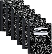 Mead Composition Notebook, Wide Ruled, 100 Sheets, 6 Piece