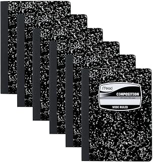 Mead Composition Notebook, Wide Ruled, 100 Sheets, 6 Piece
