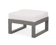 ® Edge Modular Deep Seating Ottoman by Polywood – High-density Polyethylene, Slate Grey / Textured Linen, Model 4600-GY152939