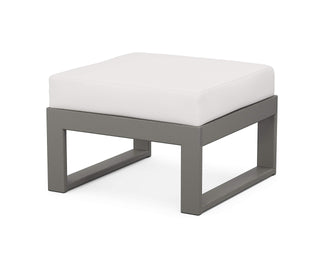 ® Edge Modular Deep Seating Ottoman by Polywood – High-density Polyethylene, Slate Grey / Textured Linen, Model 4600-GY152939