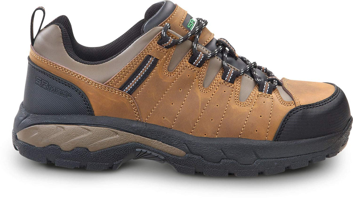 Mens Brown Winston MaxTRAX Composite Toe SRO Low Hiker 9.5 M by SR Max – 9.5, Leather, Brown, Model Crazy Horse