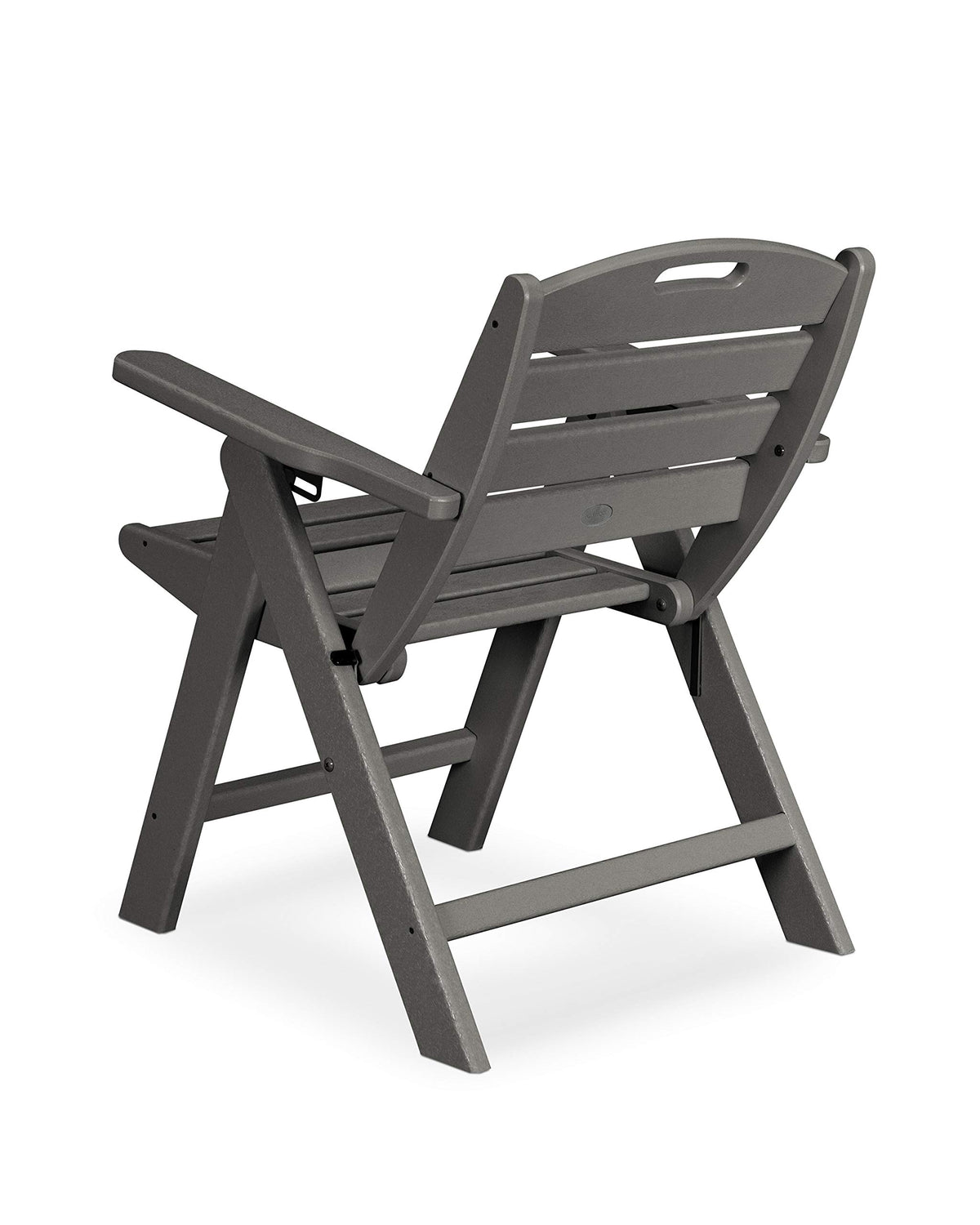 Nautical Low Back Chair by Polywood – Engineered Wood, Slate Grey, Model NCL32GY