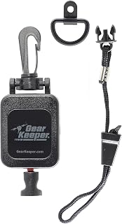 Gear Keeper CB MIC KEEPER Retractable Microphone Holder RT4-4112 | Features Heavy-Duty Snap Clip Mount, Adjustable Mic Lanyard and Hardware Mounting Kit - Made in USA – Black