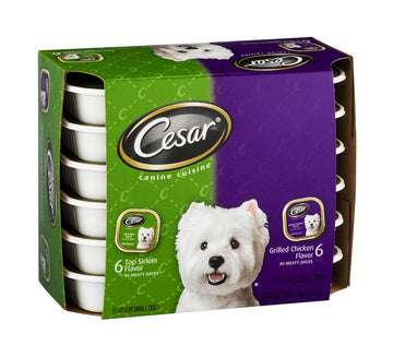 Mars Cesar Canine Cuisine Top Sirloin and Grilled Chicken Food for Small Dogs by YESTAR – 5.3 Ounce (Pack of 12), Pack of 2, Model 70296