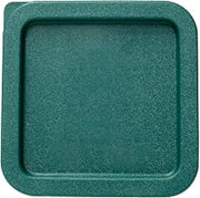 Thunder Group PLSFT0204C Food Storage Container Cover, Square, snap-on, Non-Slip Texture, Plastic, Green, NSF (for 2 & 4 Quart containers), Pack of 6