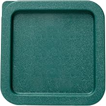 Thunder Group PLSFT0204C Food Storage Container Cover, Square, snap-on, Non-Slip Texture, Plastic, Green, NSF (for 2 & 4 Quart containers), Pack of 6