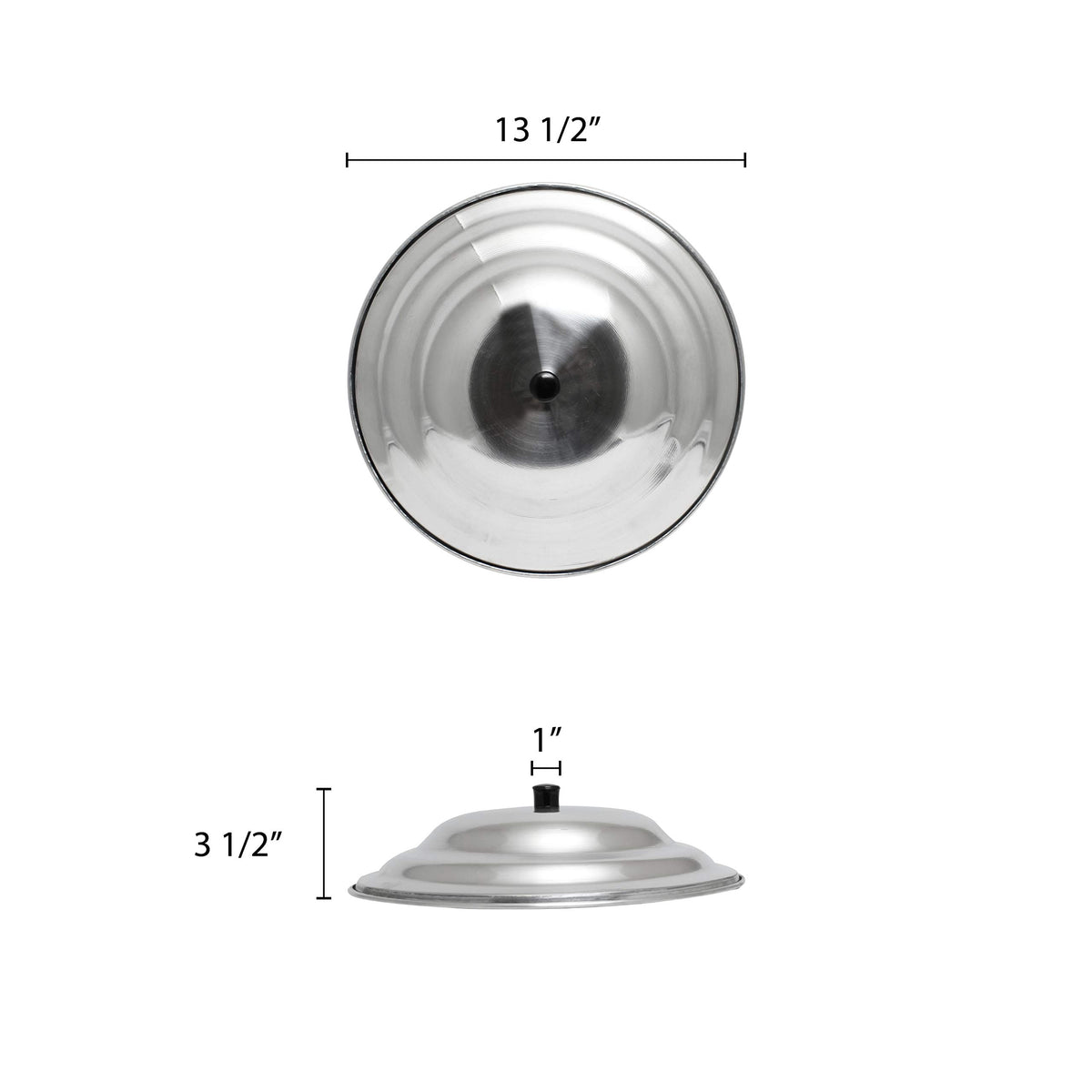Wok Cover by Thunder Group – Medium, 5.0 quarts, Aluminum, Metallic, Model ALPC002