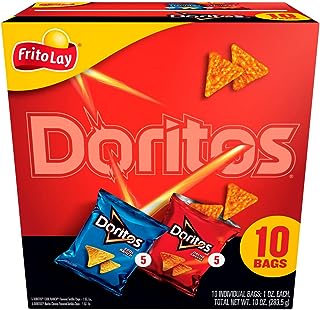 Frito Lay Frito-Lay Doritos Mix Variety Pack, Nacho Cheese & Cool Ranch, 1oz Bags (10 Pack)