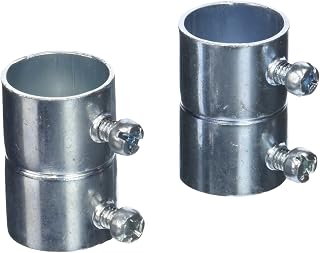 Hubbell-Raco 2023B5 Coupling, Set-Screw, 3/4-Inch Trade Size, EMT, Steel, Uninsulated, 5-Pack,Gray
