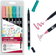 Tombow ABT-6P-4 ABT Dual Brush Pens - Candy Colours (Pack of 6)