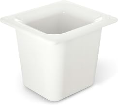 CFS CM110402 Coldmaster ABS Standard Sixth-Size Food Pan, 1.6 qt. Capacity, 6.84" x 6.25" x 5.91", White
