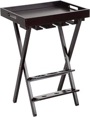 Cosco Wood Folding Wine Rack with Removable Tray, Espresso