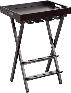 Cosco Wood Folding Wine Rack with Removable Tray, Espresso