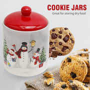 Aynaxcol Gnome Christmas Cookie Jar, Ceramic Storage Container, Multicolor