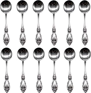 Oneida Louisiana 18/8 Stainless Steel Round Bouillon Spoon (Set of Twelve)
