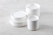 Sound Stoneware by Fortessa – 16 Piece Dinnerware Set (Service for 4), Stoneware, White, Model 16PPS.6900.SND