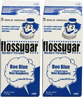 Gold Medal Flossugar-3.25Lbs./52oz.,BOO-BLUE,Blue Raspberry (Pack of 2)