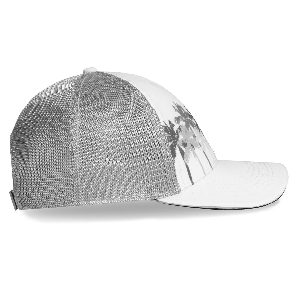 Performance Adjustable Trucker Hat for Men and Women by Headsweats – Polyester, White Palms, Model 7743