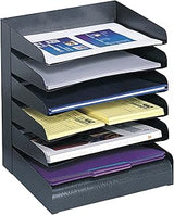 Safco Desk Organizer, 6 Shelves, Office and Classroom Mailbox, Mail Sorter, Commercial Grade Steel, Black