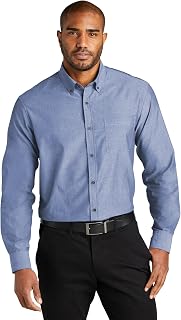 Port Authority Men's Long Sleeve Chambray Easy Care Button-Down Shirt