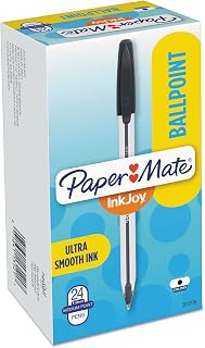 Paper Mate 2013158 InkJoy 50ST Ballpoint Pens, Ultra Smooth Ink, Reliable and Fluid 1.0mm Medium Tip, Pack of 24, Black