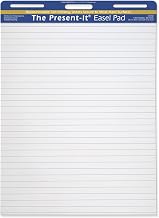 Present It Pacon The Easel Pad, Self-Adhesive, White, 1" Ruled 25" x 30", 25 Sheets