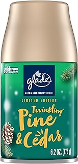 Glade Automatic Spray Refill, Air Freshener for Home and Bathroom, Twinkling Pine & Cedar, 6.2 Oz
