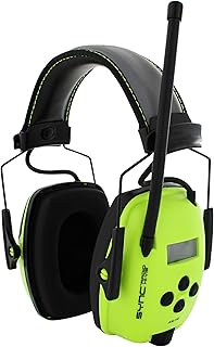 Howard Leight by Honeywell Sync Hi-Visibility Digital AM/FM Radio Earmuff (1030390),Bright Yellow/Green, Unisex