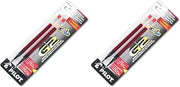 Pilot G2 Gel Ink Refills, Fine Point 0.7 mm, G2 Pen Refills, Red, Pack of 4