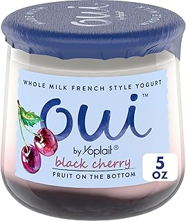 Oui by Yoplait French Style Black Cherry Whole Milk Yogurt, 5 OZ Jar