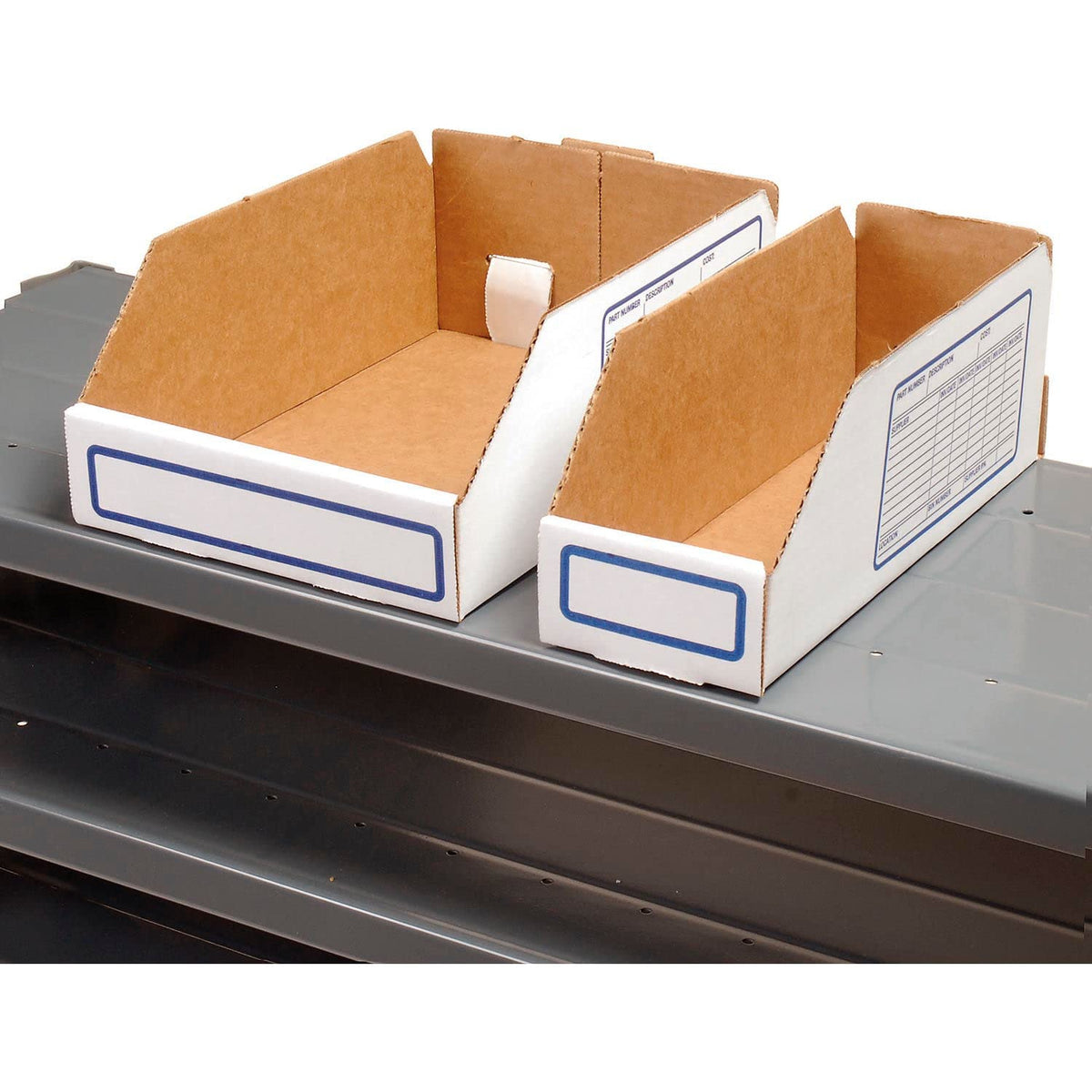 Open Bin Shelving w/13 Shelves & 72 White Bins by Global Industrial – 12"L x 36"W x 73"H, Alloy Steel, Grey, Model 235006