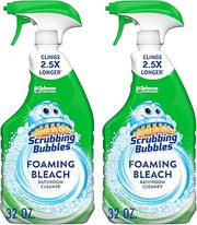 Scrubbing Bubbles Foaming Bleach Bathroom and Shower Cleaner Disinfectant Spray, Helps Erase Mold & Mildew, 32oz (Pack of 2)