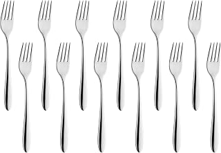 Amefa Cuba Cake Forks, 18/10 Stainless Steel, 5.87 inch, Set of 12