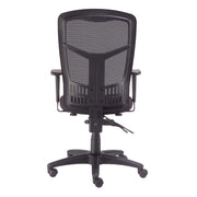 Interion Mesh Back Office Chair with High Back & by Global Industrial – 20"W x 18.5"D x 23.5"H, Black, Model A90342TMI+38L1