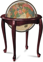 Replogle Globes Illuminated Queen Anne Globe, Large, Off-White