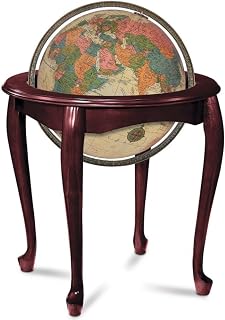 Replogle Globes Illuminated Queen Anne Globe, Large, Off-White