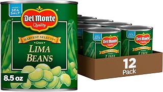Del Monte FRESH CUT HARVEST SELECTS Green Lima Beans Canned Vegetables, 12 Pack, 8.5 oz Can