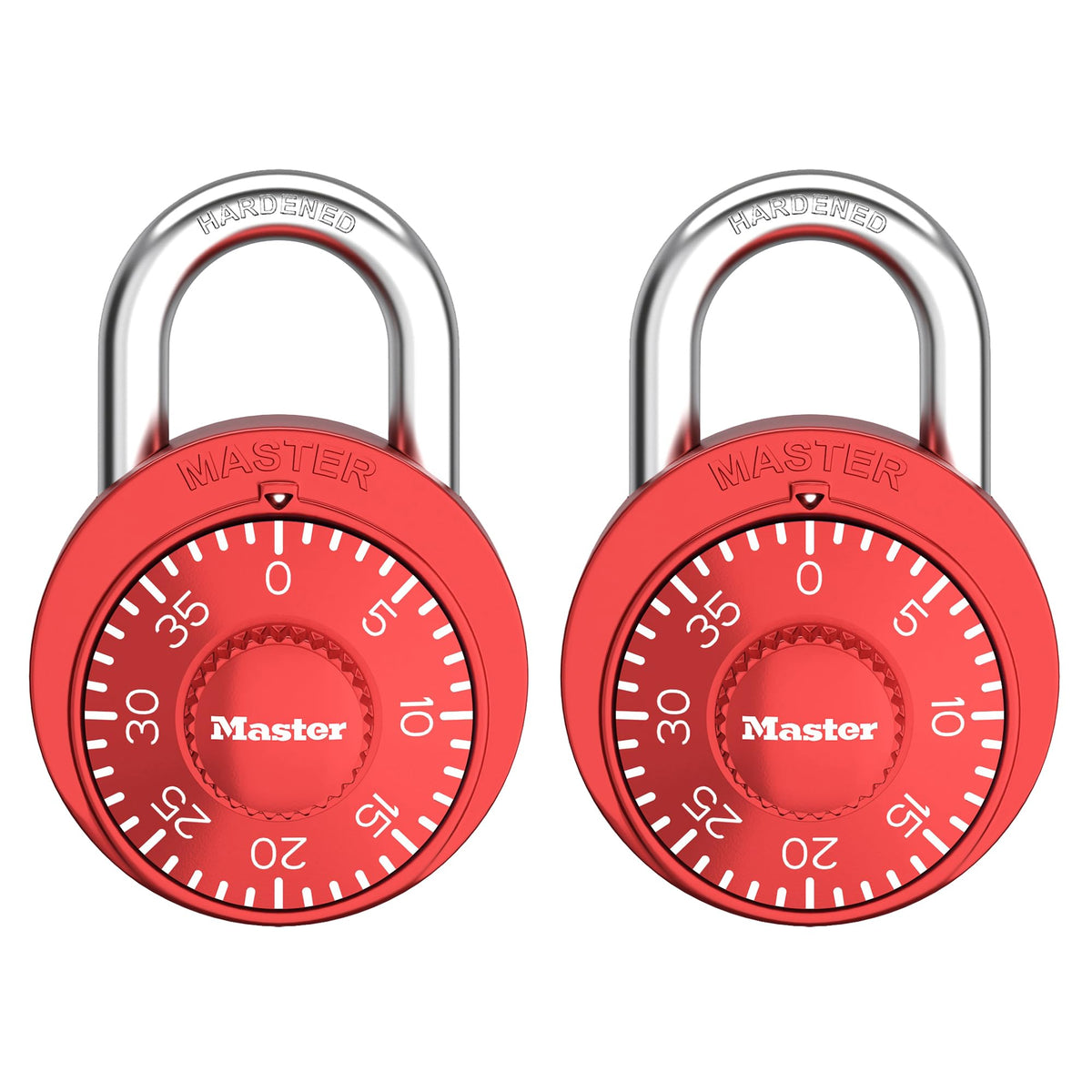 Master Lock Red / 2 Pack / 2 Pack; Red Combination Padlocks