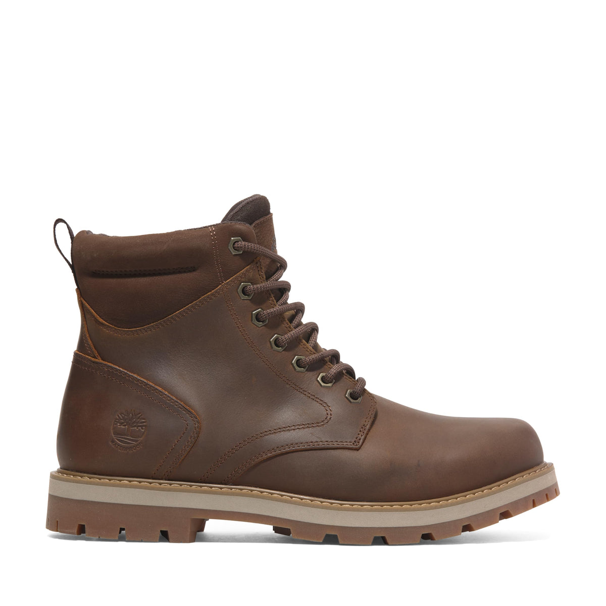 Men's Britton Road Mid Lace Up Waterproof Boot by Timberland – 13 Wide, Leather, Rust Full Grain, Model TB0A69UH