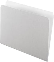 Pendaflex 152GRA Colored File Folders, Straight Cut, Top Tab, Letter, Gray/Light Gray (Box of 100)