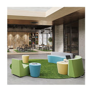 GreenSpace 7'6" Round Artificial Grass Rug by Joy Carpets – 7'6" (Round), Polyethylene (PE), Green, Model 624E