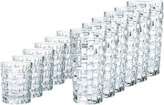 Nachtmann Bossa Nova 12 Piece Drinkware Set, Tumblers and Highball Glasses | Crystal Glass, Dishwasher Safe