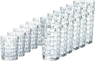 Nachtmann Bossa Nova 12 Piece Drinkware Set, Tumblers and Highball Glasses | Crystal Glass, Dishwasher Safe