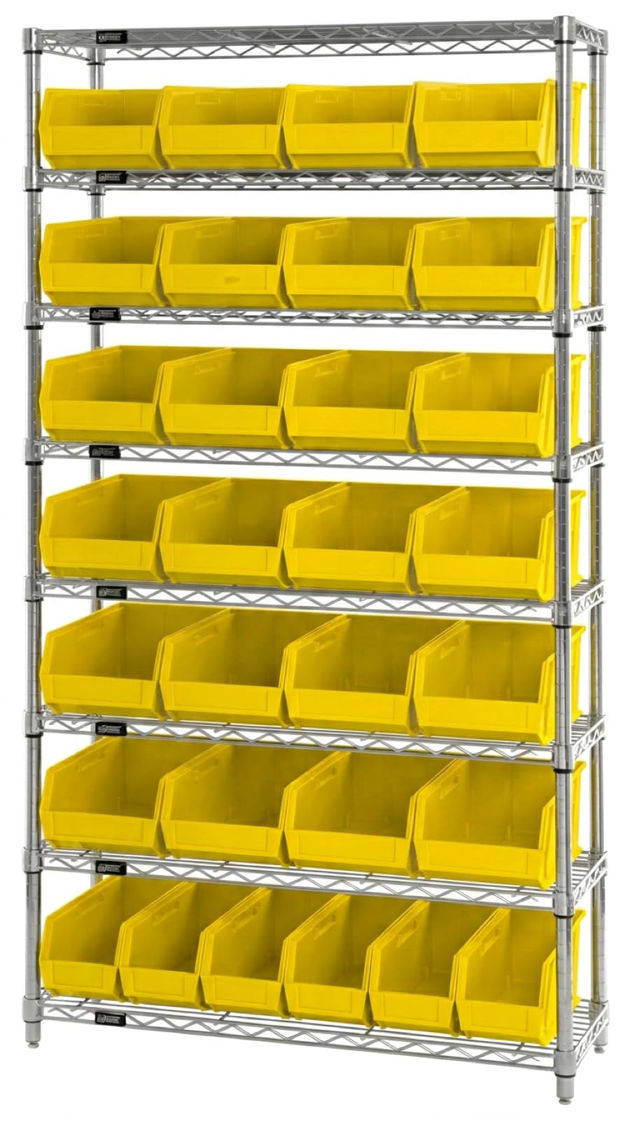 QUANTUM STORAGE SYSTEMS Yellow / 18" L x 6" W x 5" H / Ultra Stack & Hang Shelf Baskets