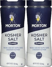 Morton Kosher Salt Flakes Bottle, Kosher Salt, 1Lb, 2 Pack