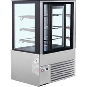 Global Industrial Refrigerated Cake Display Cabinet by Nexel – 12.7 cubic_feet, Stainless Steel, Silver, Model CD900-3-HC
